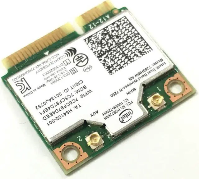 Alt view image 4 of 5 - Dual band Wireless N 7260HMWAN 7260 7260hmw an Wifi Bluetooth 4.0 Card for Intel mini PCI-E 300Mbps network 2.4G/5G  717381-001
