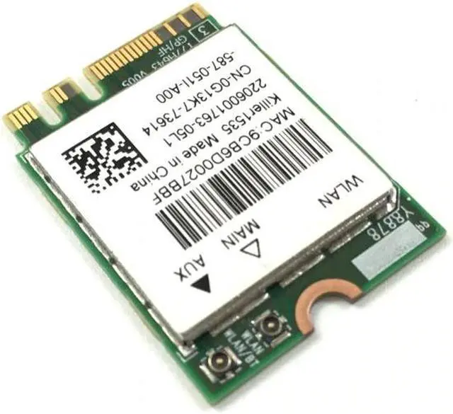 Alt view image 4 of 6 - Wlan 2-in-1 Killer Wireless 1535 802.11 A/b/g/n/ac + Bluetooth 4.1 ; M.2 2230 Wifi Card Network 802.11ac 867mbps Ethernet