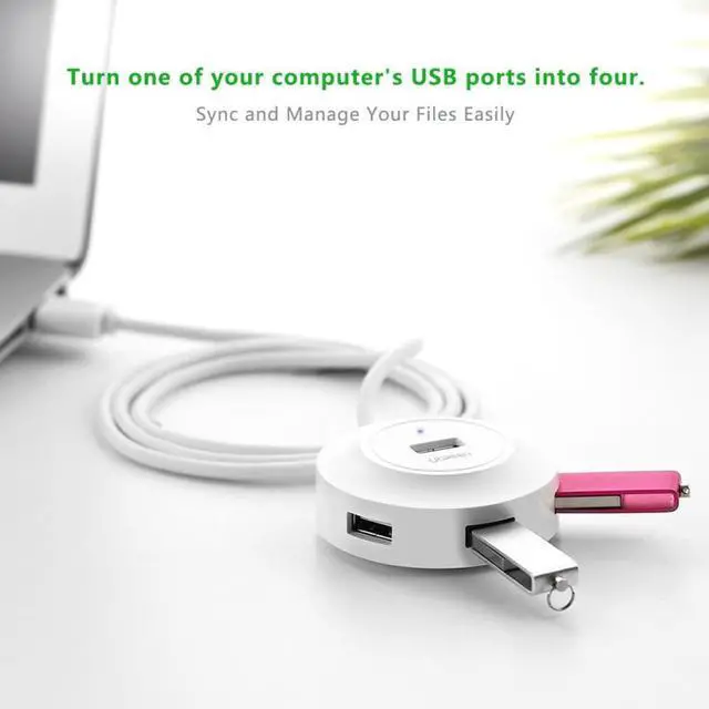 Alt view image 5 of 7 - UGREEN 4 Ports USB 2.0 HUB Splitter for Mac, Windows, Linux Systems PC / Tablets, Cable Length: 50cm