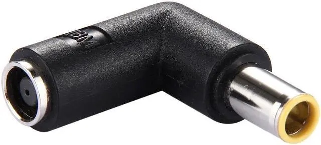 Main image of DC 7909 Male  to DC 7909 Female Connector Power Adapter for Lenovo ThinkPad IBM Laptop Notebook, 90 Degree Right Angle Elbow