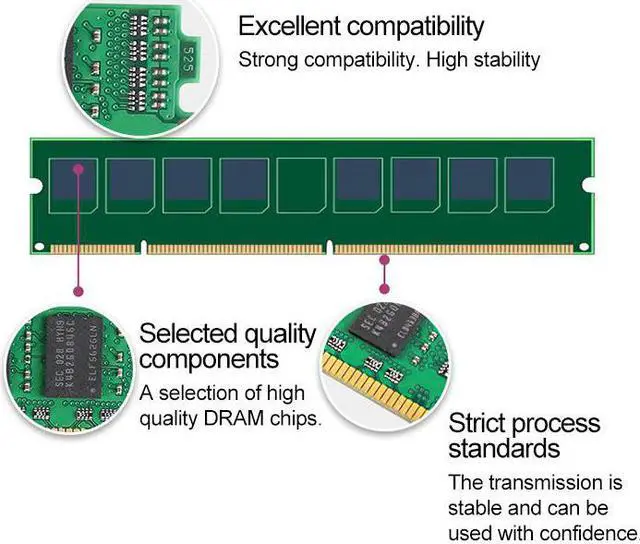 Alt view image 3 of 4 - JingHai 1.5V DDR3 1333 / 1600MHz 4GB Memory RAM Module for Desktop PC