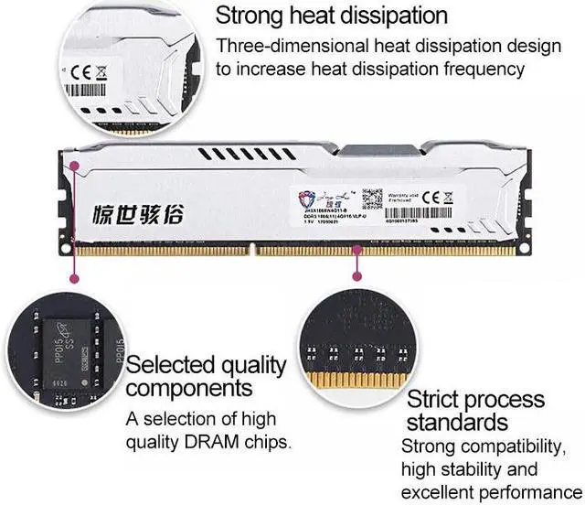 Alt view image 3 of 4 - JingHai 1.5V DDR3 1866MHz 4GB Memory RAM Module for Desktop PC