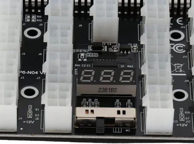 Alt view image 7 of 7 - Breakout Board And Cable, Power Supply Breakout Board And 17pcs 18AWG Cable For HP 1200 /750W Watt Power Module Mining Ethereum