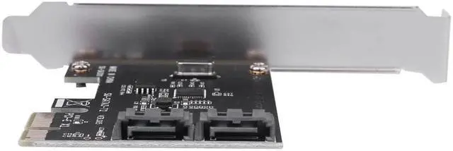 Alt view image 4 of 6 - Mining Card High Speed PCIe PCI Express to 6G SATA3.0 2 Port SATA III 6G Controller Expansion Card Adapter With High/Low Profile Bracket