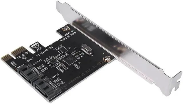 Alt view image 3 of 6 - Mining Card High Speed PCIe PCI Express to 6G SATA3.0 2 Port SATA III 6G Controller Expansion Card Adapter With High/Low Profile Bracket