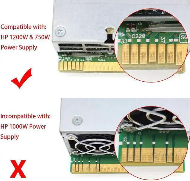 Alt view image 4 of 7 - Breakout Board And Cable, Power Supply Breakout Board And 17pcs 18AWG Cable For HP 1200 /750W Watt Power Module Mining Ethereum