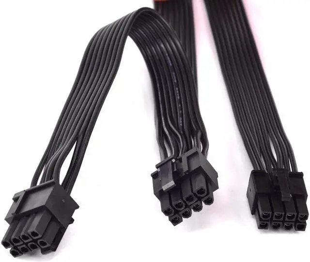 Alt view image 4 of 6 - PCI express GPU 8pin to Dual 6+2Pin 8 Pin Power supply Cable PCI-e Graphics card 8pin 1 to 2 power cord For Corsair CS series