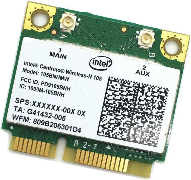 Alt view image 3 of 4 - For Intel Centrino Wireless-N 105 105BNHMW 802.11n Mini PCI Express Wi-Fi Adapter 802.11b/g/n 150Mbps