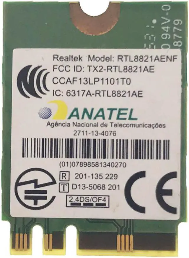 Alt view image 2 of 2 - RTL8821AE 1x1AC+BT4.0 Cbt NGFF M.2 WLAN For Lenovo E41-80 B41-80 B71-80 E51-80 ideapad 710s-13isk Series FRU 00JT482 SW10A11648