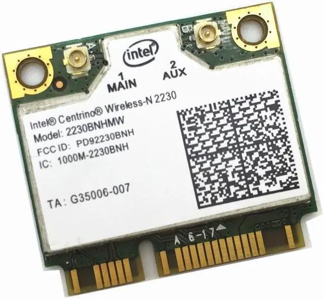 Alt view image 3 of 4 - For Wireless-N Intel 2230 Mini PCI-E 300Mbps Wi-Fi + Bluetooth 4.0 Combo Adapter 2230BNHMW