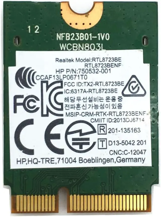 Alt view image 2 of 5 - Realtek RTL8723BE 300Mbps NGFF/M.2 802.11/B/G/N Wireless Card For 240 256 430 440 450 G3