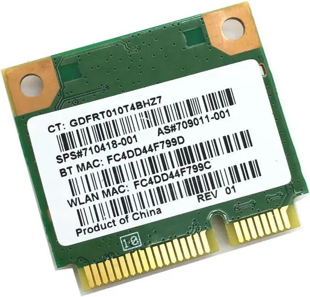 Alt view image 3 of 4 - MT7630E Wireless 150Mbps 802.11BGN Network Mini PCI-E Adapter SPS:710418-001 Laptop Wifi Card for Pavilion m4 m6 envy14 16
