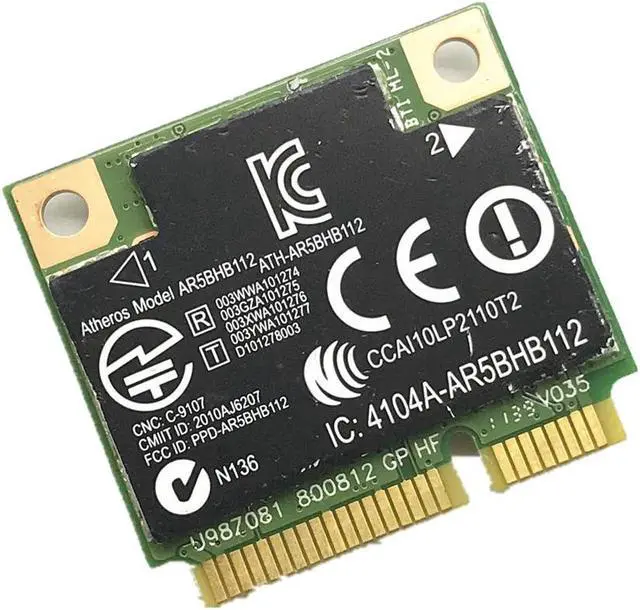 Main image of For Atheros AR9380 AR5BHB112 Killer N1103 450Mbps Half Mini Pci-e Wireless WLAN Card