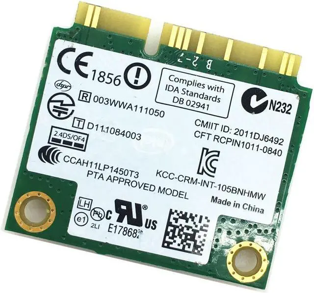 Alt view image 4 of 4 - For Intel Centrino Wireless-N 105 105BNHMW 802.11n Mini PCI Express Wi-Fi Adapter 802.11b/g/n 150Mbps