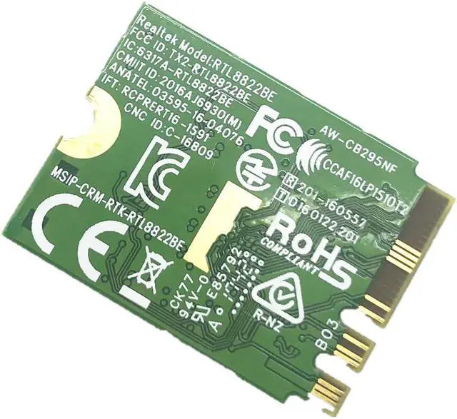 Alt view image 4 of 6 - Realtek RTL8822BE AW-CB295NF 802.11AC 2.4G/5GHz WiFi Bluetooth 4.1 NGFF M.2 Wireless Adapter Card