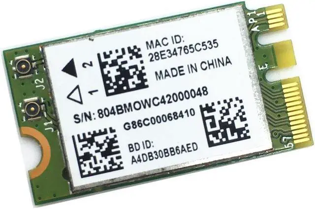 Alt view image 3 of 5 - Broacom BCM943142Y 802.11 b/g/n 150Mbps Bluetooth 4.0 NGFF/M.2 Card for XPS 11 13 14 15 17