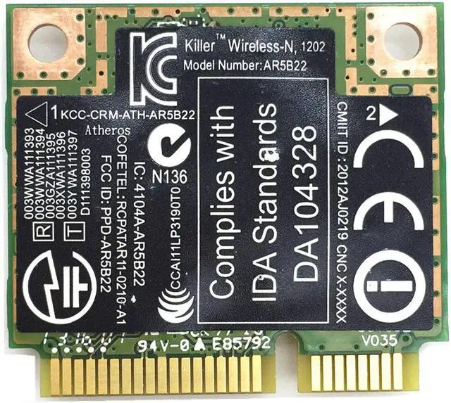 Alt view image 2 of 3 - For N1202 AR5B22 WIFI wireless network card with Bluetooth 4.0 for  Alienware 14 17 18