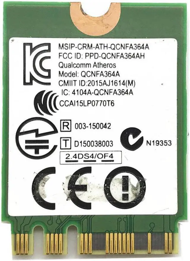 Alt view image 2 of 2 - killer 1535 867Mbps killer1535 bluetooth 4.1 NGFF M.2 WiFi Network Card for GE72/GT72/GT80/GS60/GE62P651SE/SG/P650S/T5