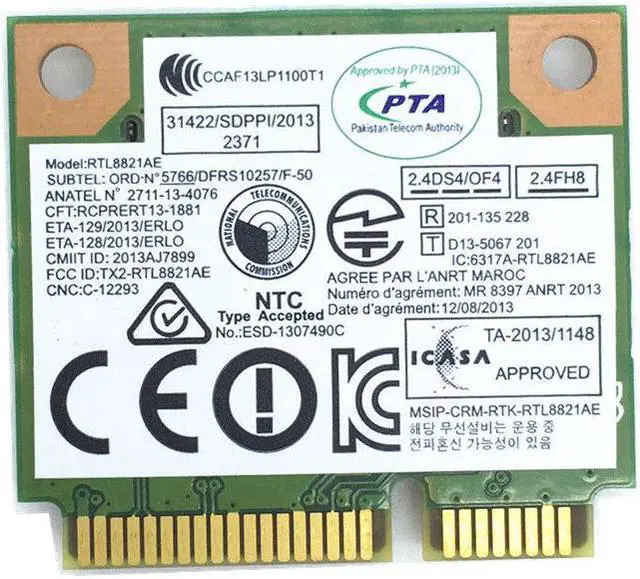 Alt view image 2 of 2 - Realtek RTL8821AE 802.11AC 433Mbps WiFi Bluetooth 4.0 Combo half Mini PCI-e bluetooth Wireless wifi card