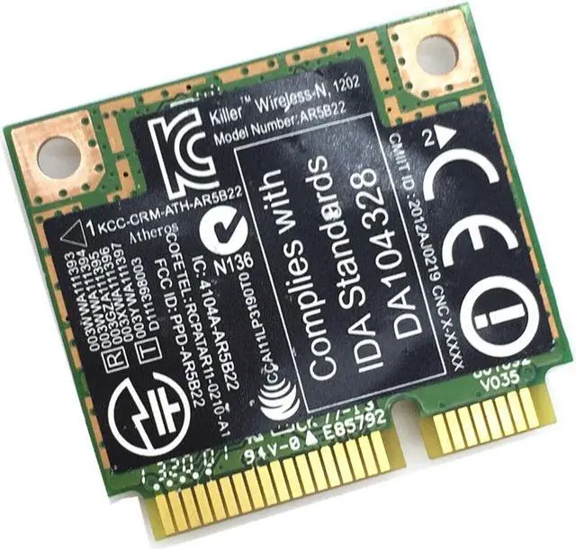Alt view image 4 of 4 - For networks Killer N1202 AR5B22 DUAL BAND N+BLUETOOTH BT WIRELESS WIFI CARD