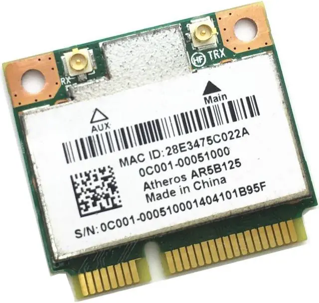 Alt view image 3 of 6 - Atheros AR5B125 Half MINI PCI-E 802.11 b/g/n 150Mbps Wireless Card for Laptop
