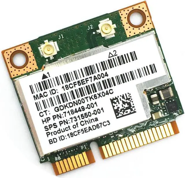 Alt view image 3 of 4 - Broadcom BCM943228HMB BCM43228 Half Mini PCI-e Wlan Wireless BT Bluetooth 4.0 Card 300M for 210 G1/820 G1