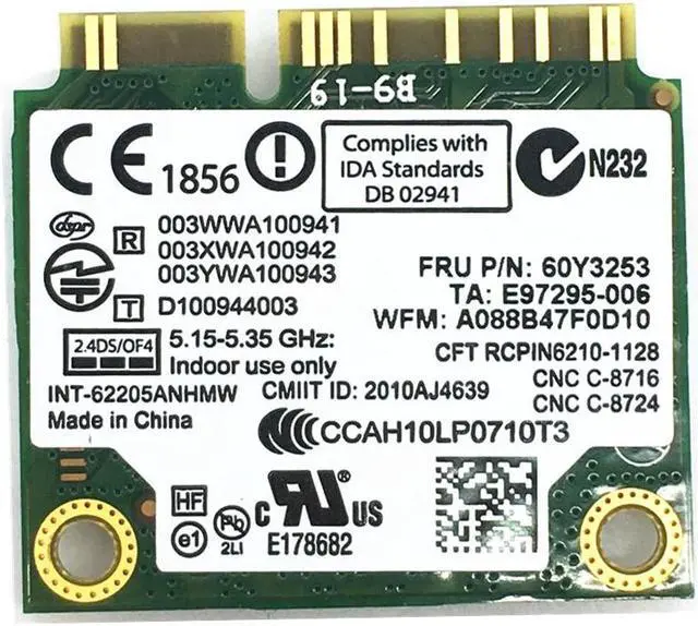Alt view image 3 of 3 - For Centrino Advanced-N Intel 6205 62205HMW Wireless Wifi Card for x220 x220i T420 60Y3253