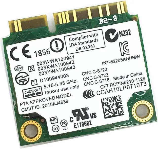 Alt view image 4 of 5 - For 6205 Intel 62205ANHMW 802.11a/b/g/n 2.4G/5.0Ghz Wireless Mini PCI-E Card for EliteBook 8470p 8770W SPS 695915-001