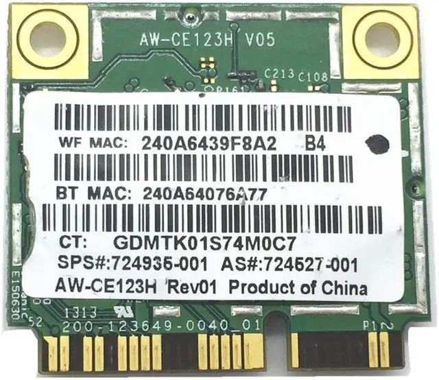 Alt view image 2 of 4 - For HP Broadcom BCM94352HMB 4352 AW-CE123H WiFi + Bluetooth BT 4.0 867 Mbps Card 802.11ac SPS 724935-001