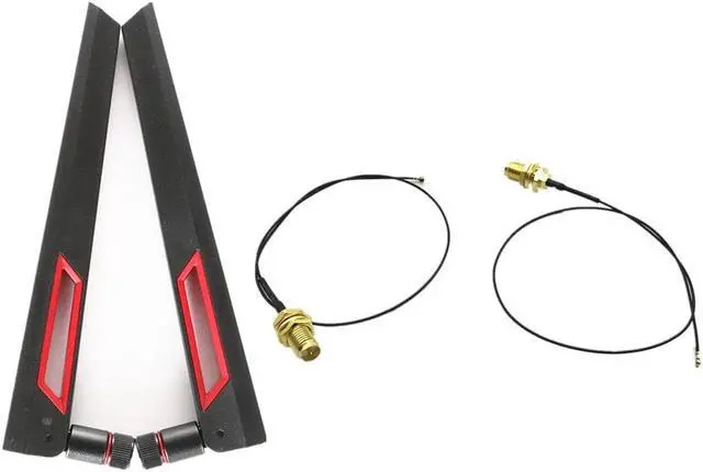 Alt view image 4 of 4 - Antenna set of ASUS AC88U 8dbi M.2U.fl RP-SMA Cables +  Intel 9260 9260NGW 802.11ac 1730Mbps WiFi Bluetooth 5.0 Card