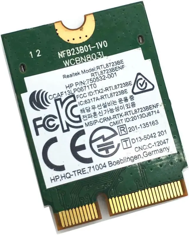 Alt view image 4 of 5 - Realtek RTL8723BE 300Mbps NGFF/M.2 802.11/B/G/N Wireless Card For 240 256 430 440 450 G3