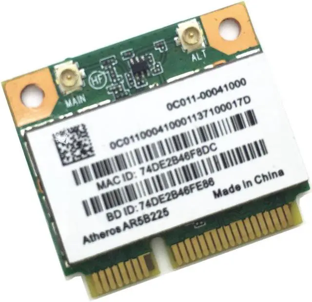 Main image of AR5B225 WIFI Wireless Bluetooth BT 4.0 Half MINI PCI-E Card  Laptop Network Adapter