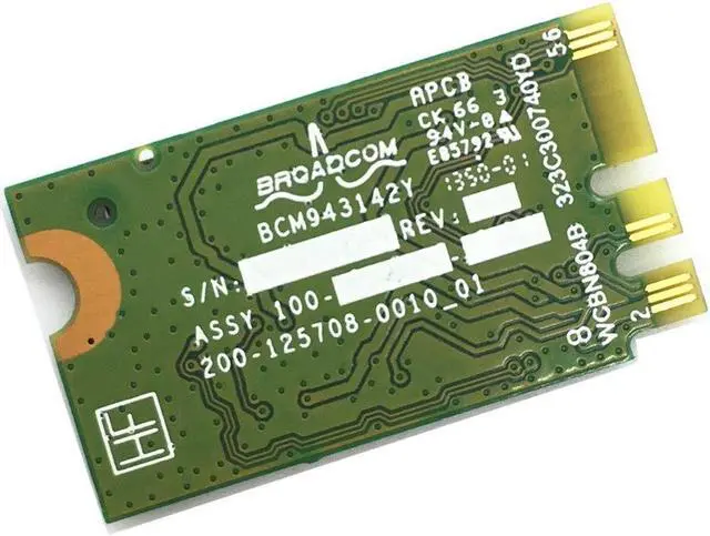 Alt view image 4 of 5 - Broacom BCM943142Y 802.11 b/g/n 150Mbps Bluetooth 4.0 NGFF/M.2 Card for XPS 11 13 14 15 17