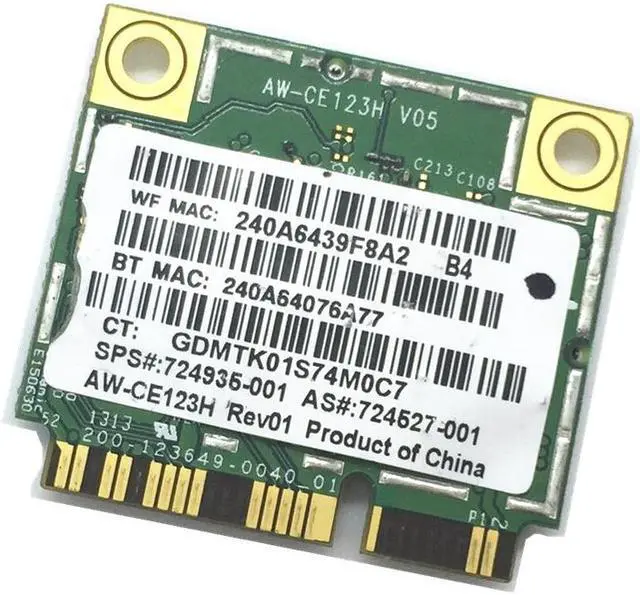 Alt view image 4 of 4 - For HP Broadcom BCM94352HMB 4352 AW-CE123H WiFi + Bluetooth BT 4.0 867 Mbps Card 802.11ac SPS 724935-001