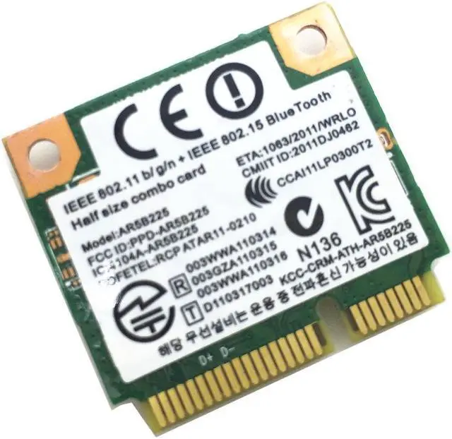 Alt view image 2 of 3 - AR5B225 WIFI Wireless Bluetooth BT 4.0 Half MINI PCI-E Card  Laptop Network Adapter