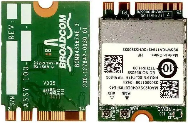 Alt view image 2 of 4 - BCM94356 NGFF 802.11AC 867Mbps WIFI + Bluetooth 4.1 Wireless Card For Thinkpad L460 L560 P50S T460 T460S T460P T560 FRU 00JT479