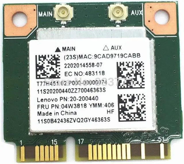 Main image of Realtek RTL8723BE Mini PCI-E Wifi Bluetooth 4.0 wireless card for E440 E540 S440 S540 FRU:04W3818