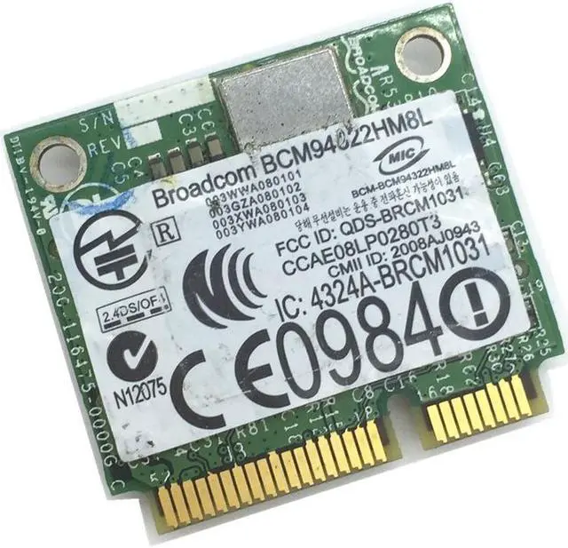 Alt view image 4 of 4 - For DW1510 PW934 802.11 AGN Wireless Half Mini PCI-E BCM94322HM8L Dual Brand