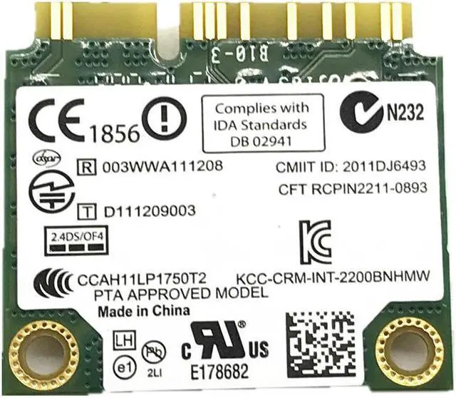 Alt view image 2 of 2 - For Intel Centrino Wireless-N 2200 2200BNHMW 802.11b/g/n 300 Mbps 2x2 Wi-Fi Card