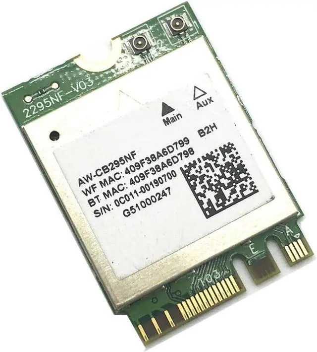 Alt view image 3 of 6 - Realtek RTL8822BE AW-CB295NF 802.11AC 2.4G/5GHz WiFi Bluetooth 4.1 NGFF M.2 Wireless Adapter Card