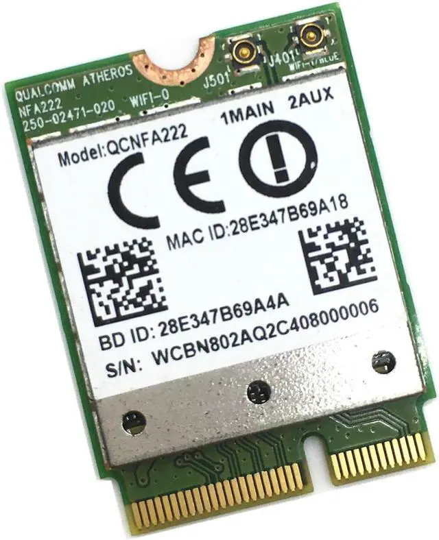 Alt view image 3 of 4 - For QCNFA222 2.4GHz/5GHz 802.11ABGN 300Mbps Bluetooth 4.0 WiFi Card for ACER V3-371 E5-571G V5-573G