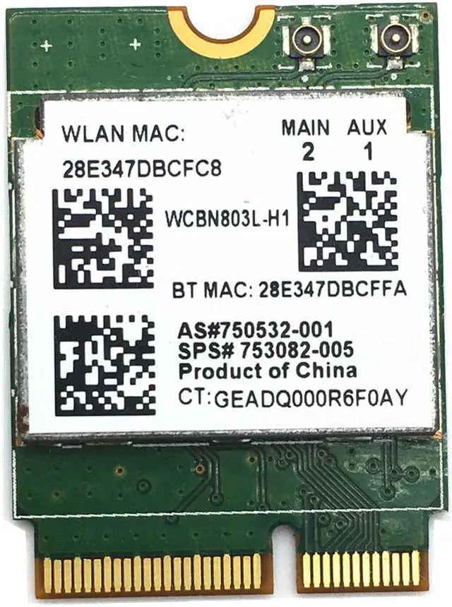 Main image of Realtek RTL8723BE 300Mbps NGFF/M.2 802.11/B/G/N Wireless Card For 240 256 430 440 450 G3