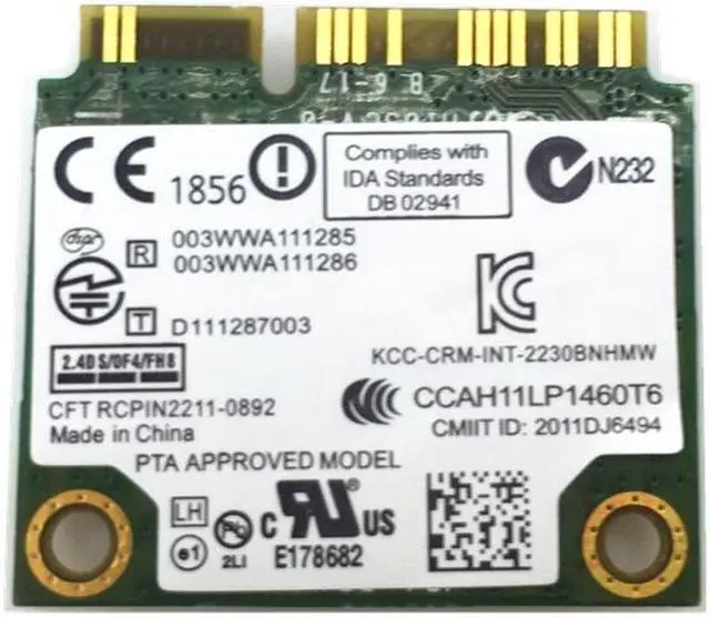 Alt view image 2 of 4 - For Wireless-N Intel 2230 Mini PCI-E 300Mbps Wi-Fi + Bluetooth 4.0 Combo Adapter 2230BNHMW