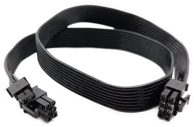 Alt view image 8 of 14 - YEPLOOK 6+2 PCIe Single 8Pin Flat 600mm, GPU Power Cable for Corsair AX1600i Titanium, AX1000 Titanium, AX850 Titanium Fully Modular Power Supply