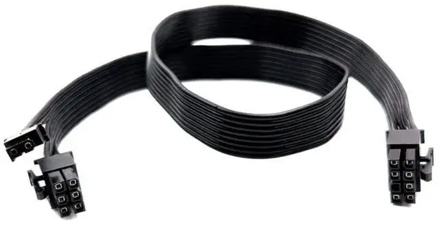 Alt view image 14 of 14 - YEPLOOK 6+2 PCIe Single 8Pin Flat 600mm, GPU Power Cable for Corsair AX1600i Titanium, AX1000 Titanium, AX850 Titanium Fully Modular Power Supply