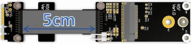 Alt view image 4 of 4 - mPCIe mini PCIe Card to M.2 NGFF Adapter-15CM