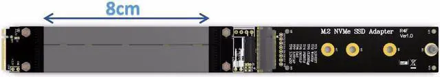 Alt view image 3 of 4 - Riser M.2 NVMe SSD Solid State Drive Extension Cable M2 supports PCI-E 3.0 x4 Full Speed 10CM