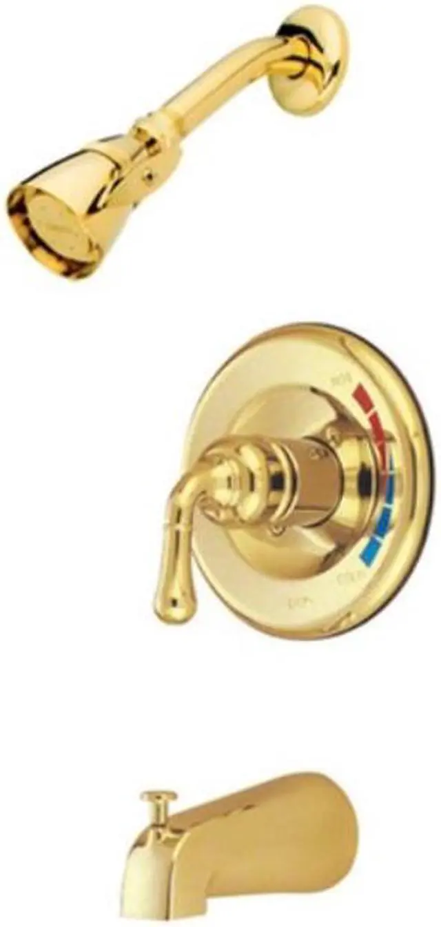 Main image of Kingston Brass KB632T Megallan Trim Only for Tub and Shower Faucet KB632 Polished Brass