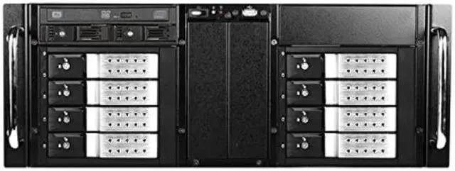 Main image of iStarUSA D410-DE8SL-225T 8-Bay Stylish Hot Swap Trayless Slim Odd Storage Server Rack Mount - Silver
