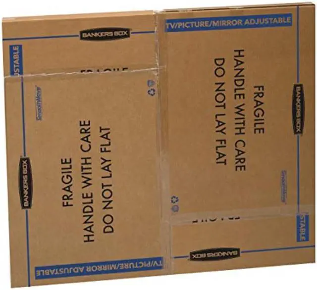 Main image of Bankers Box SmoothMove TV/Picture/Mirror Moving Box, Adjustable, 40 x 60 x 4 Inches, 3 Pack (7711401)